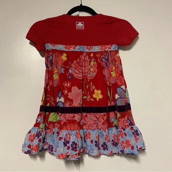 Servane Barrau Floral Print Short Sleeve dress Size 6-7 years - Picture 8 of 8